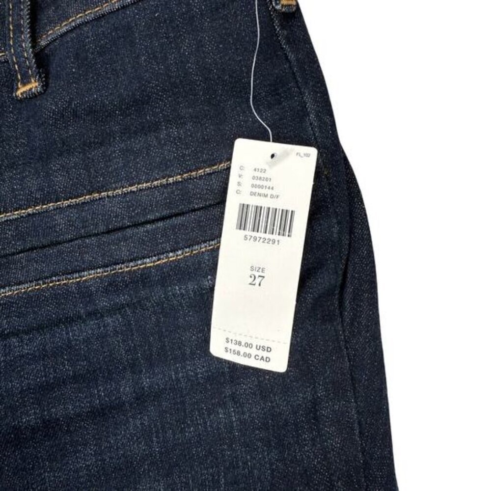 Pilcro Anthro High-Rise Skinny Stretch Blue Jeans Ankle Snakeskin Zipper Size 27 - Picture 5 of 9